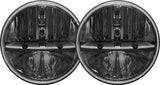 RIGID 7 Inch Round Headlight Kit With H13 To H4 Adaptor Pair