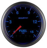 2-1/16" FUEL PRESSURE 0-15 PSI ELITE W/O SENSOR