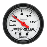 2-1/16" BOOST/VACUUM 60 CM/HG-2.0 BAR PHANTOM