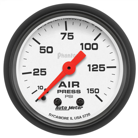 2-1/16" AIR PRESSURE 0-150 PSI PHANTOM