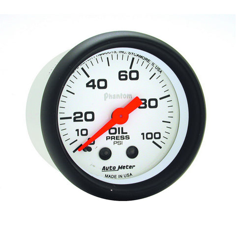 2-1/16" OIL PRESSURE 0-100 PSI PHANTOM