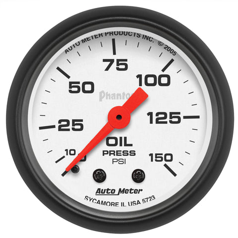 2-1/16" OIL PRESSURE 0-150 PSI PHANTOM