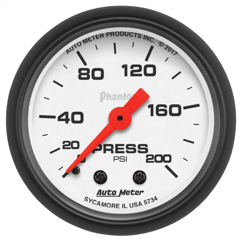 2-1/16" PRESSURE 0-200 PSI PHANTOM