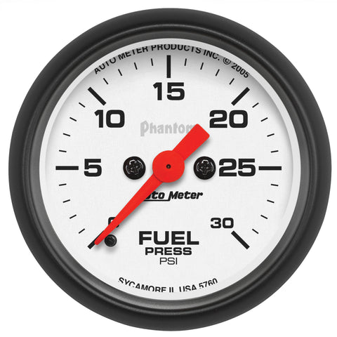 2-1/16" FUEL PRESSURE 0-30 PSI PHANTOM