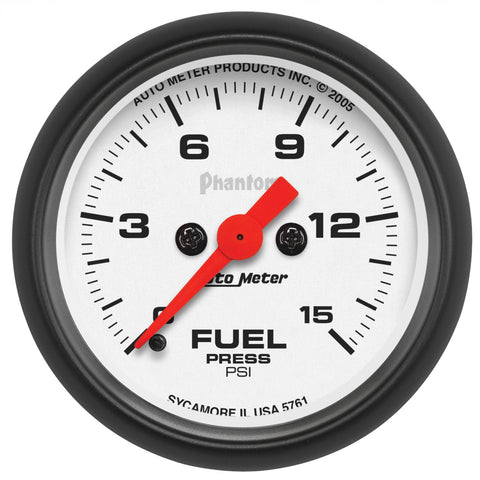 2-1/16" FUEL PRESSURE 0-15 PSI PHANTOM