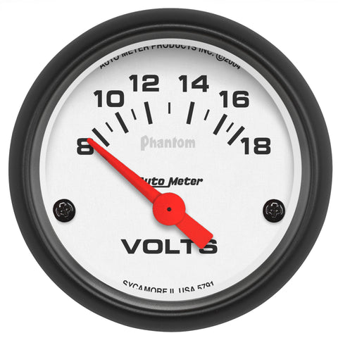 2-1/16" VOLTMETER 8-18V PHANTOM