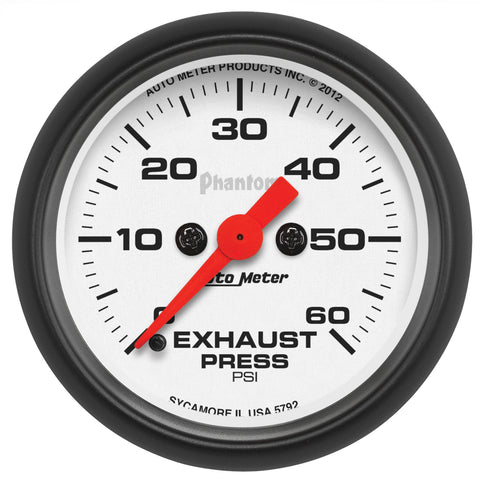 2-1/16" EXHAUST PRESSURE 0-60 PSI PHANTOM