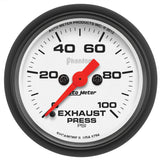 2-1/16" EXHAUST PRESSURE 0-100 PSI PHANTOM