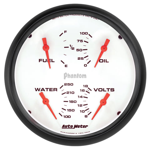 5" QUAD GAUGE 100 PSI/100-250 °F/8-18V/0-90 O PHANTOM