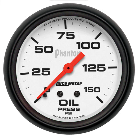 2-5/8" OIL PRESSURE 0-150 PSI PHANTOM