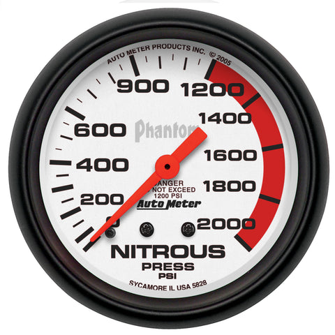 2-5/8" NITROUS PRESSURE 0-2000 PSI PHANTOM