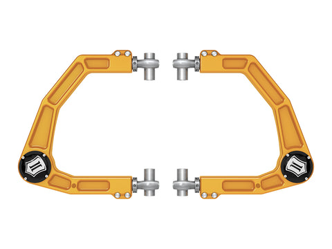 ICON 2024-2026 Toyota Tacoma/2024-2026 Toyota Land Cruiser 250 Series/2024-2026 Lexus GX550/2025-2026 Toyota 4Runner Front Billet Upper Control Arms W/ Delta Joint Pro Gold Anodizing