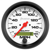 3-3/8" SPEEDOMETER 0-160 MPH PHANTOM