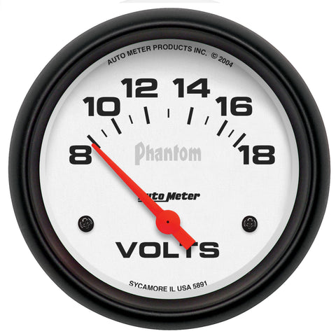 2-5/8" VOLTMETER 8-18V PHANTOM