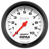 3-3/8" IN-DASH TACHOMETER 0-10000 RPM PHANTOM