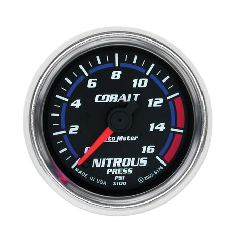 2-1/16" NITROUS PRESSURE 0-1600 PSI COBALT