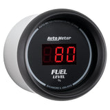 2-1/16" FUEL LEVEL PROGRAMMABLE 0-280 O DIGITAL BLACK