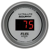 2-1/16" FUEL LEVEL PROGRAMMABLE 0-280 O DIG. SILVER