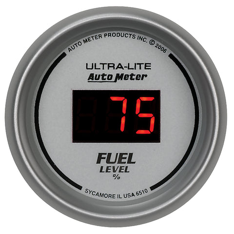2-1/16" FUEL LEVEL PROGRAMMABLE 0-280 O DIG. SILVER