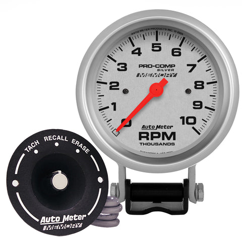 3-3/4" PEDESTAL TACHOMETER 0-10000 RPM PEAK MEM ULTRA-LITE