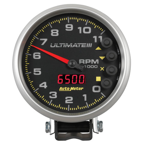 5" TACHOMETER 0-11000 RPM PEDESTAL ULTIMATE III PLAYBACK BLACK