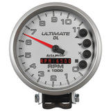 5" TACHOMETER 0-11000 RPM PEDESTAL ULTIMATE DL PLAYBACK SILVER