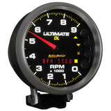 5" TACHOMETER 0-9000 RPM PEDESTAL ULTIMATE DL PLAYBACK BLACK