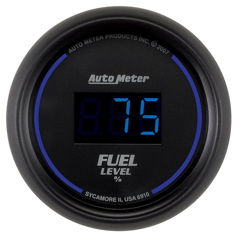 2-1/16" FUEL LEVEL PROGRAMMABLE 0-280 O DIGITAL BLACK