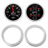 2 GAUGE DIRECT FIT DASH KIT CHEVY TRUCK 54-55 2 GAUGE  DESIGNER BLACK