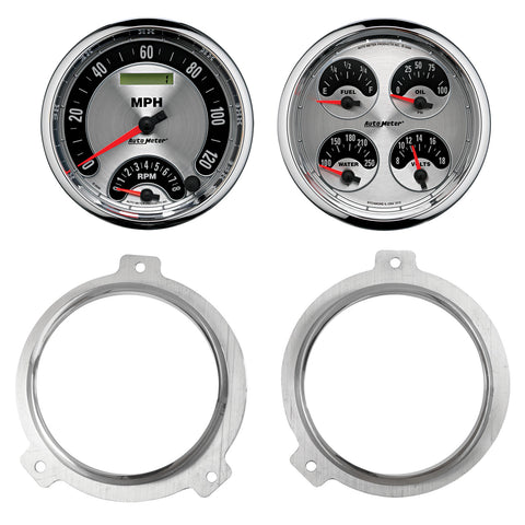 2 GAUGE DIRECT FIT DASH KIT CHEVY CAR 51-52 2 GAUGE  AMERICAN MUSCLE