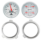 2 GAUGE DIRECT FIT DASH KIT CHEVY CAR 51-52 2 GAUGE  ARCTIC WHITE
