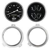 2 GAUGE DIRECT FIT DASH KIT CHEVY CAR 51-52 2 GAUGE  OLD TYME BLACK