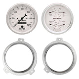2 GAUGE DIRECT FIT DASH KIT CHEVY CAR 51-52 2 GAUGE  OLD-TYME WHITE