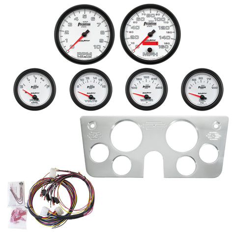 6 GAUGE DIRECT FIT DASH KIT CHEVY TRUCK 67-72 6 GAUGE PHANTOM II