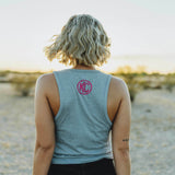 KC Women'S Island Dreams Crop Tank - Stonewash Denim - Large