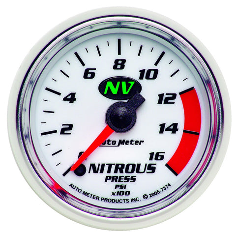2-1/16" NITROUS PRESSURE 0-1600 PSI NV