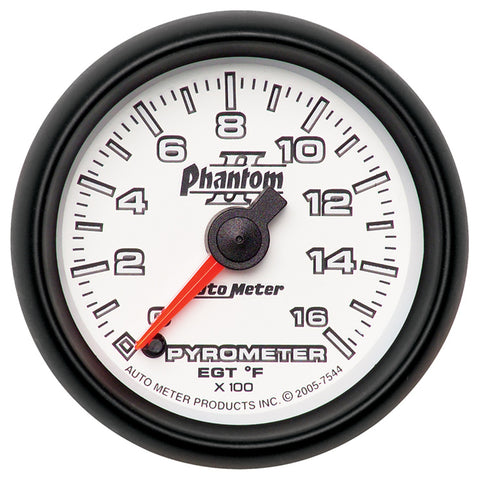 2-1/16" PYROMETER 0-1600 °F PHANTOM II