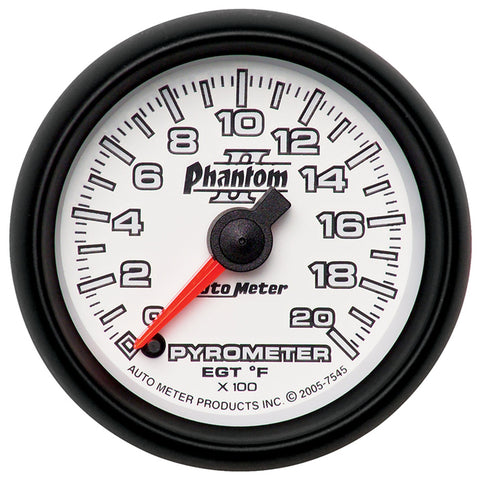 2-1/16" PYROMETER 0-2000 °F PHANTOM II