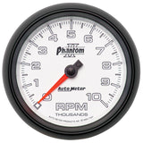 3-3/8" IN-DASH TACHOMETER 0-10000 RPM PHANTOM II