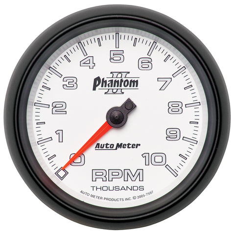 3-3/8" IN-DASH TACHOMETER 0-10000 RPM PHANTOM II