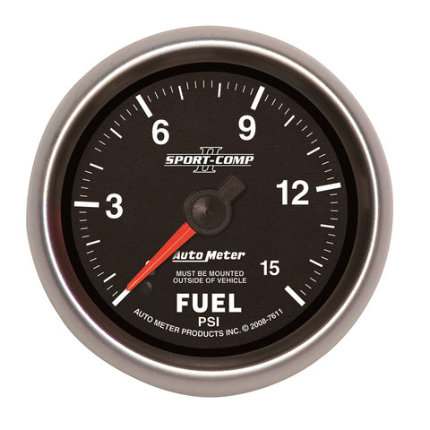 2-5/8" FUEL PRESSURE 0-15 PSI SPORT-COMP II