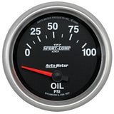 2-5/8" OIL PRESSURE 0-100 PSI SPORT-COMP II