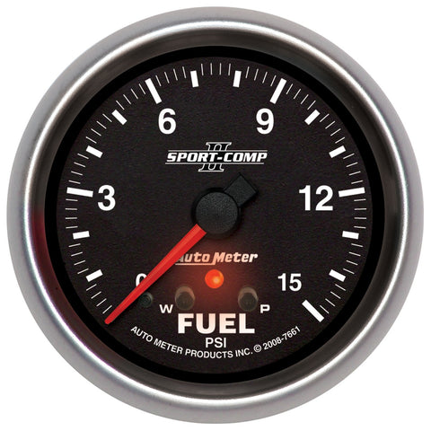 2-5/8" FUEL PRESSURE 0-15 PSI SPORT-COMP II