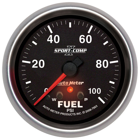 2-5/8" FUEL PRESSURE 0-100 PSI SPORT-COMP II
