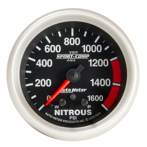 2-5/8" NITROUS PRESSURE 0-1600 PSI SPORT-COMP II