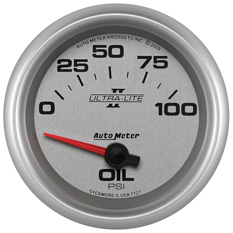 2-5/8" OIL PRESSURE 0-100 PSI ULTRA-LITE II
