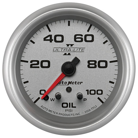 2-5/8" OIL PRESSURE 0-100 PSI ULTRA-LITE II
