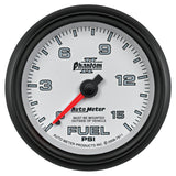 2-5/8" FUEL PRESSURE 0-15 PSI PHANTOM II