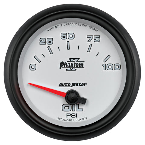 2-5/8" OIL PRESSURE 0-100 PSI PHANTOM II