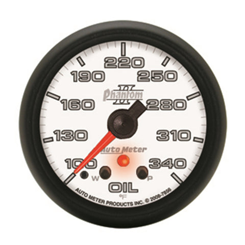 2-5/8" OIL TEMPERATURE 100-340 °F PHANTOM II